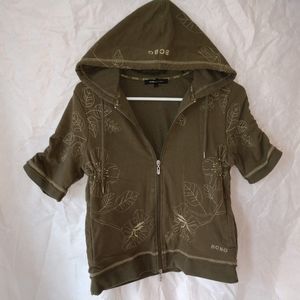 BCBG short sleeve hoodie